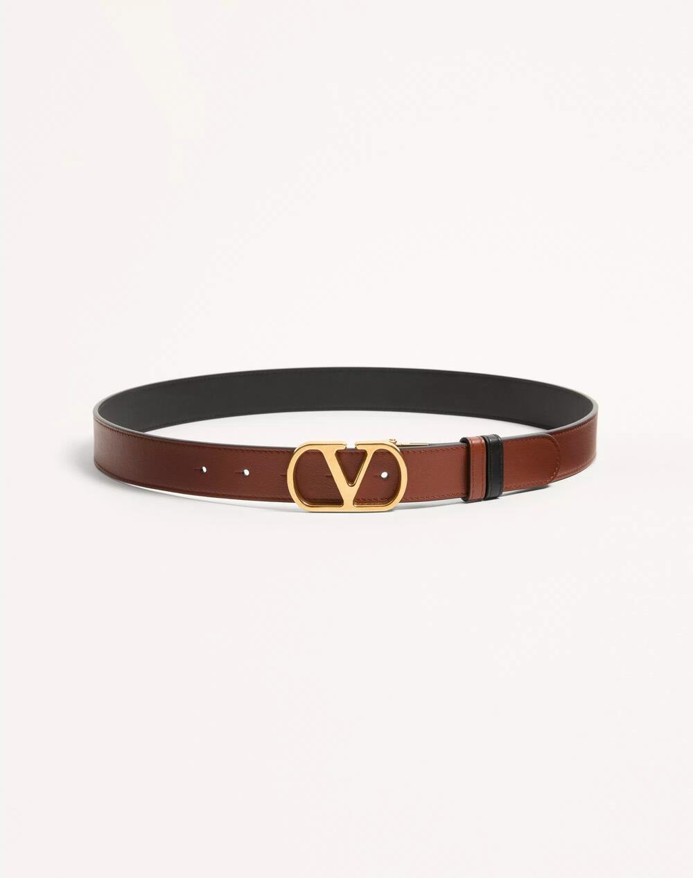 VLogo Signature Reversible Shiny Calfskin Belt - 30Mm / 1.2 In.